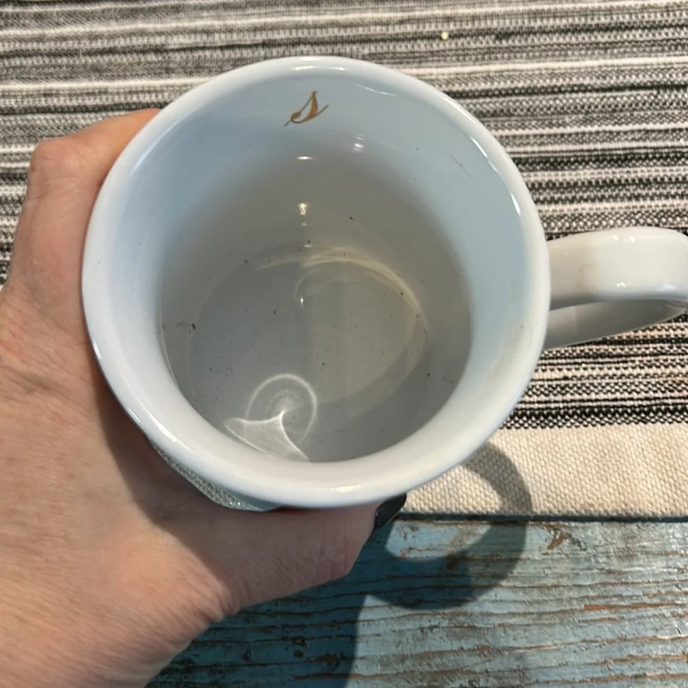 Pier 1 White with Gold Monogramed mug “S”